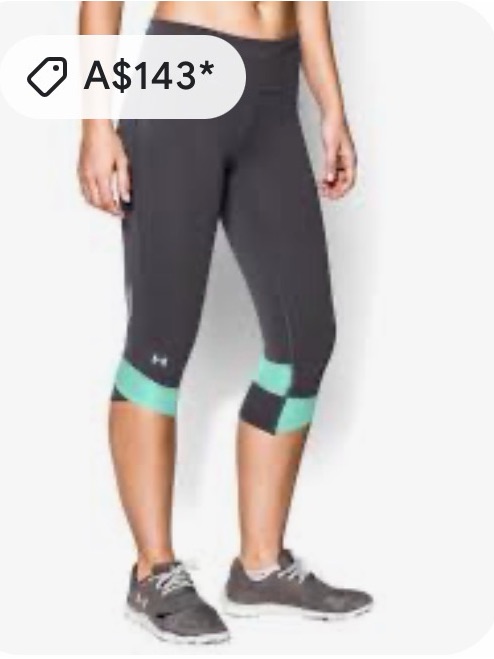 Under Armour Grey & Mint Capri Leggings
